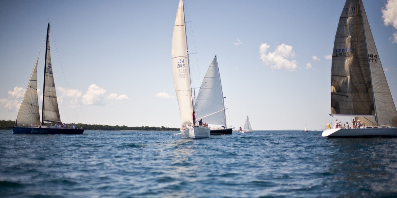 Yachts during the bucket regatta